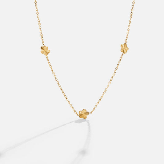Blumen Power Gold Necklace with Chain Design
