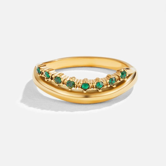 Carmen - Multi - Tiered Emerald Green Ring