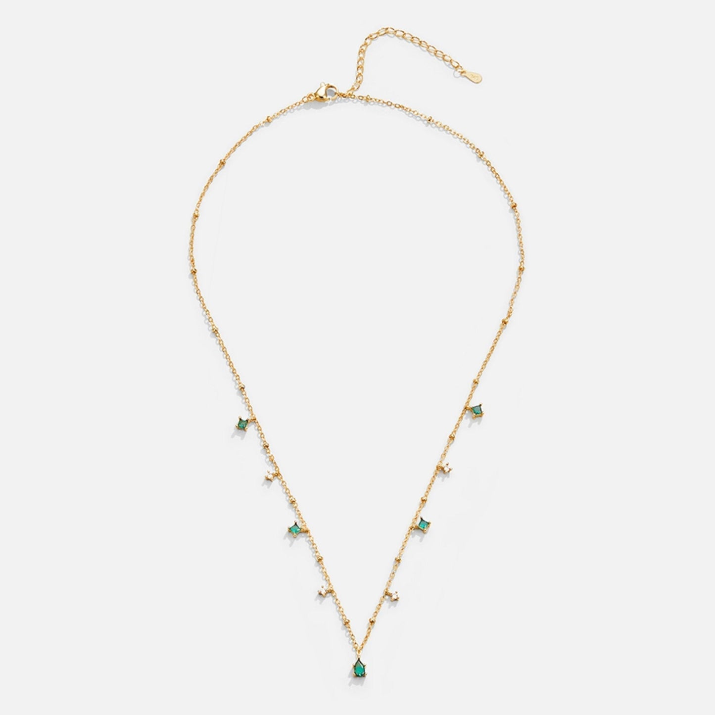 Emily's Elegant Gold Crystal Necklace