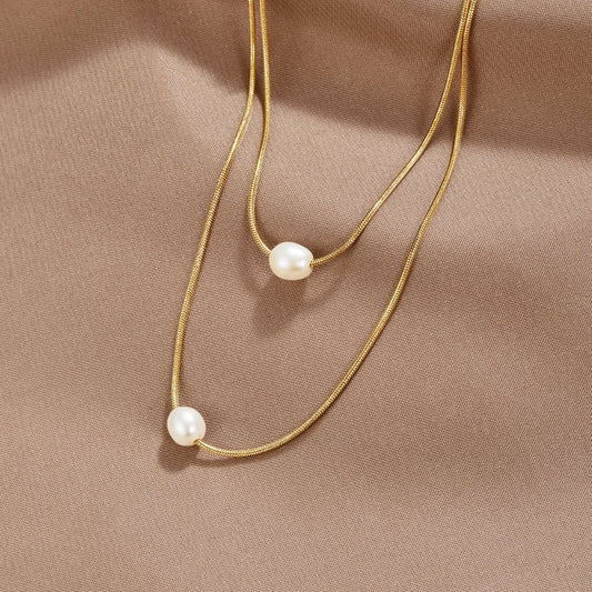 Multi - Layered Freshwater Pearl Necklace