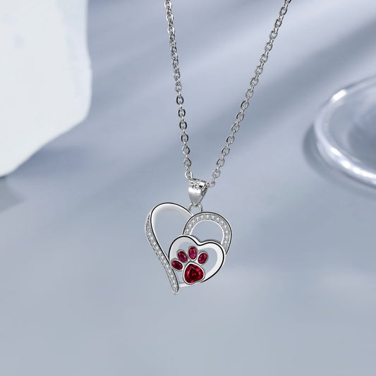 Piper™ — Delicate paw print pendant necklace