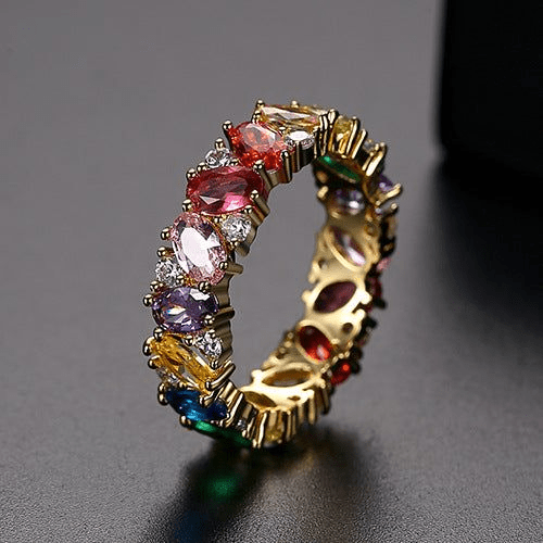 Vintage Ring with Colourful Zirconia