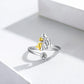 925 Sterling Silver Dog Ring wit Zirconia – Adjustable & Handmade