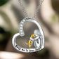 925 Sterling Silver Necklace – Heart & Dog Design with Zirconia