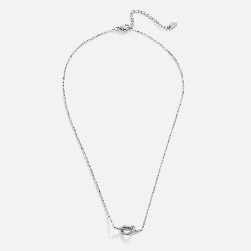 Adela Knot Silver Pendant Necklace