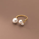 Adjustable Ring with Freshwater Pearls