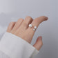 Adjustable Ring with Freshwater Pearls