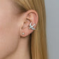 Beautiful Silver Swallow Bird Clip - On Earrings