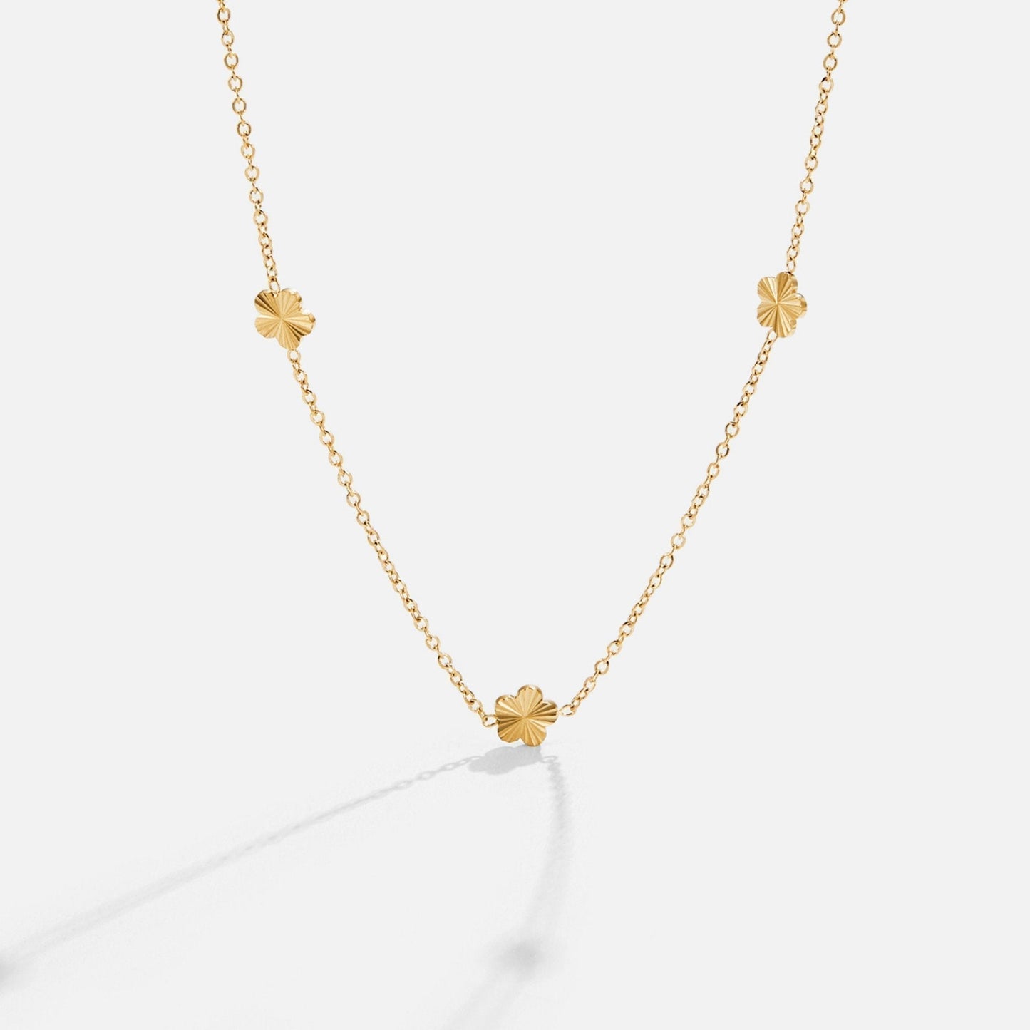Blumen Power Gold Necklace with Chain Design