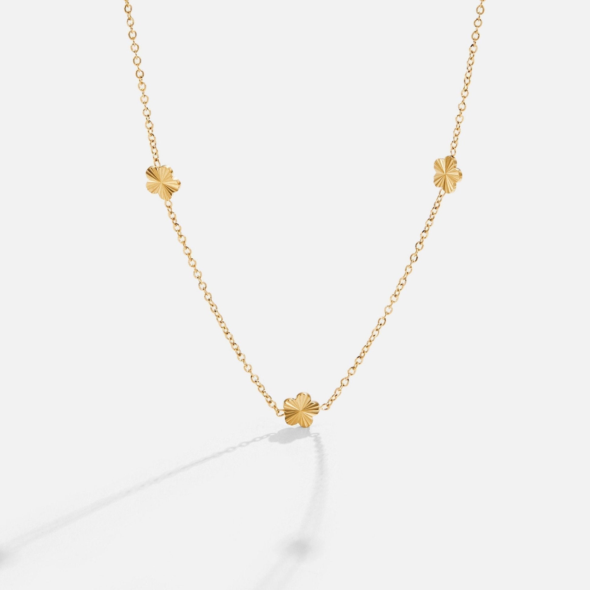 Blumen Power Gold Necklace with Chain Design