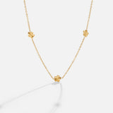 Blumen Power Gold Necklace with Chain Design