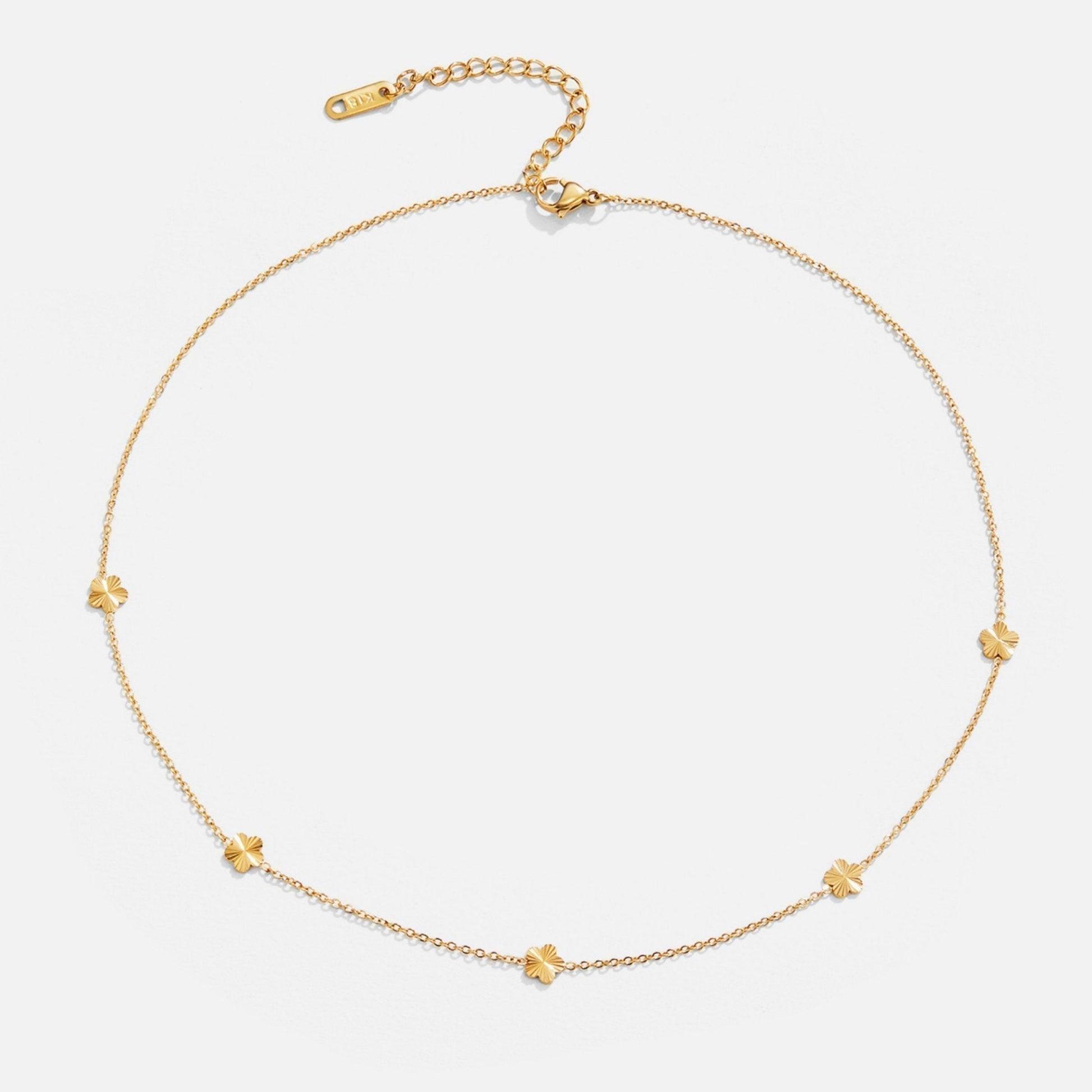 Blumen Power Gold Necklace with Chain Design