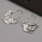 Boho Bird - Inspired Dangle Earrings – Silver - Tone