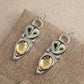 Boho Owl Drop Earrings - Nickel Free for Sensitive Ears