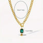 Bold Emerald Pendant Necklace | Gold
