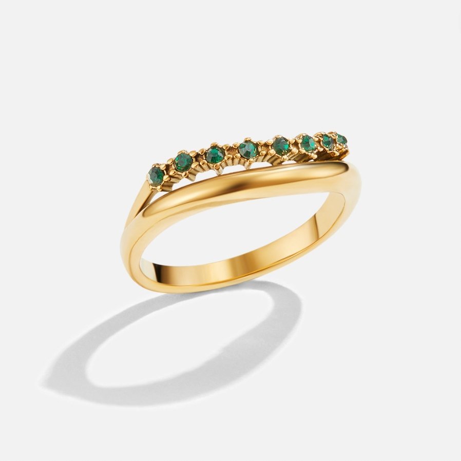 Carmen - Multi - Tiered Emerald Green Ring