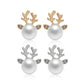 Christmas Reindeer Pearl Earrings