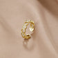 Cinthia - Elegant Gold Ring Adorned with Crystals