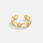 Cinthia - Elegant Gold Ring Adorned with Crystals
