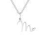 Collar con corazón de letras en tono plateado