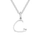 Collar con corazón de letras en tono plateado