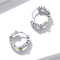 Colourful Paws Hoops Sterling Silver