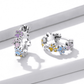 Colourful Paws Hoops Sterling Silver