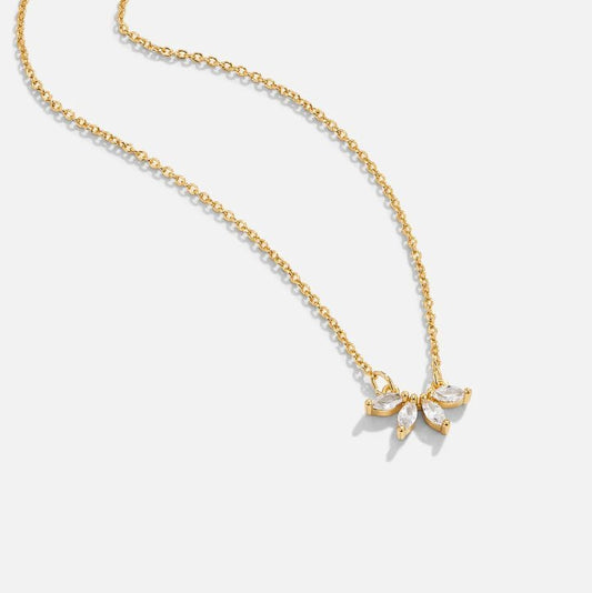 Crystal Leaf Necklace by Omelia