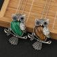 Crystal Owl Wisdom Pendant Necklace