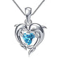 Dolphin Love Blue Heart Necklace
