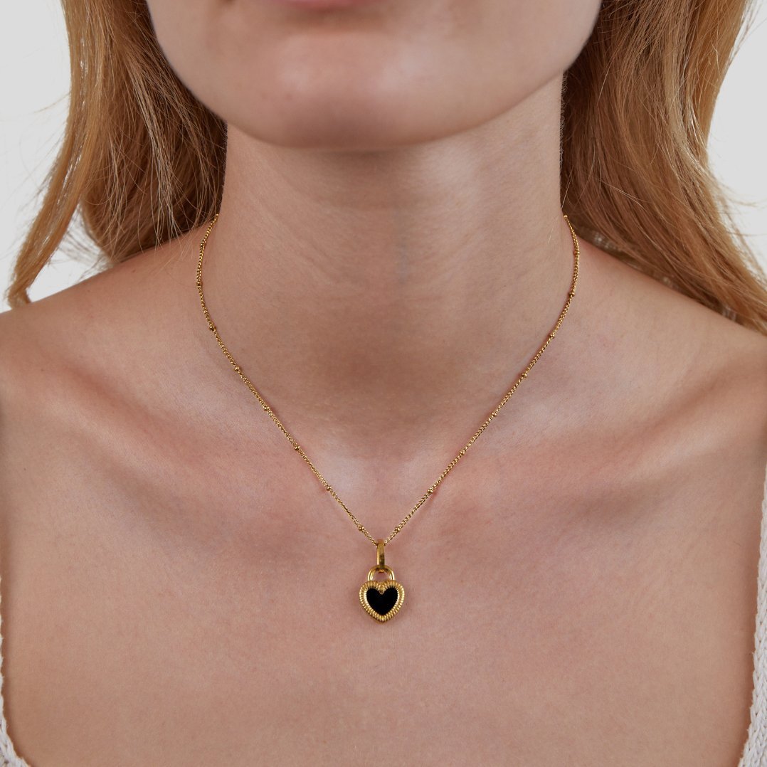 Double - Sided Heart 'Falling For You' Necklace