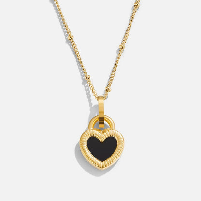 Double - Sided Heart 'Falling For You' Necklace