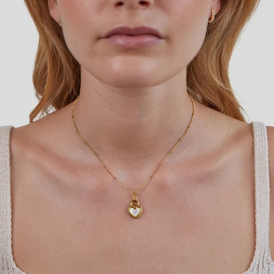 Double - Sided Heart 'Falling For You' Necklace
