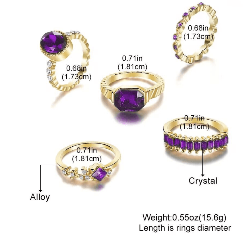 Elegant Gold Zarina Emerald Ring Set