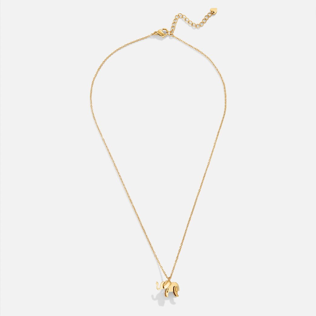 Elegant Golden Elephant Pendant Necklace