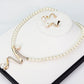 Elegant Pearl Jewelry Set: Necklace and Earrings