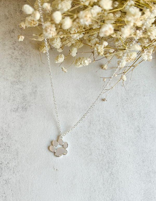 Elegant Silver Paw Necklace – Stainless Steel