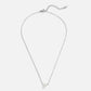 Elegant Silver Pearl Solitaire Necklace