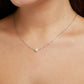 Elegant Silver Pearl Solitaire Necklace