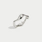 Elegant Silver Wave Band