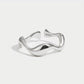 Elegant Silver Wave Band