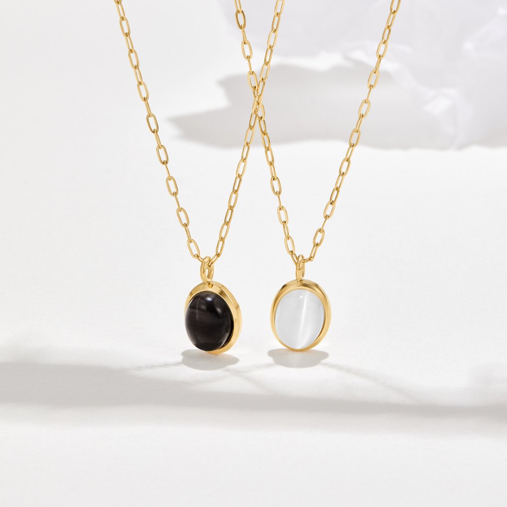 Elegant White Opal Pendant Necklace