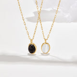 Elegant White Opal Pendant Necklace