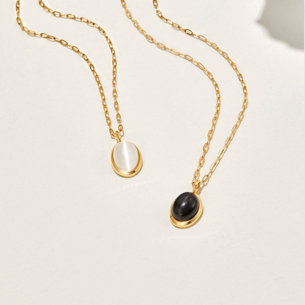 Elegant White Opal Pendant Necklace