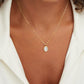 Elegant White Opal Pendant Necklace