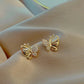 Elegant Zircon Butterfly Stud Earrings
