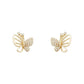 Elegant Zircon Butterfly Stud Earrings