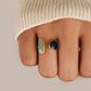 Embrace Ring with Aquamarine