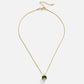 Emerald Geometric Pendant Necklace