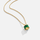 Emerald Geometric Pendant Necklace